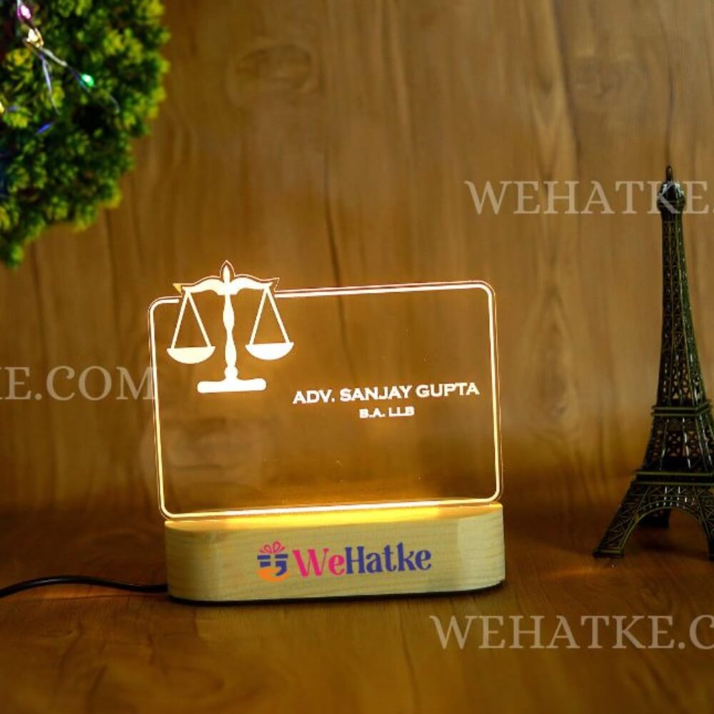Customized 3D illusion lamp for Lawyers & advocates