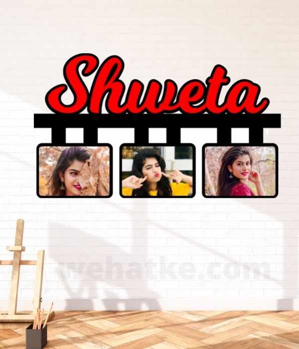 Customized Frame with Name & Photos with Wall Hanging
