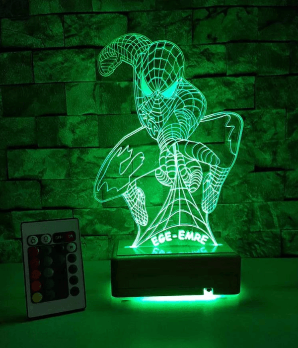 Customized Spiderman 3d illusion lamp