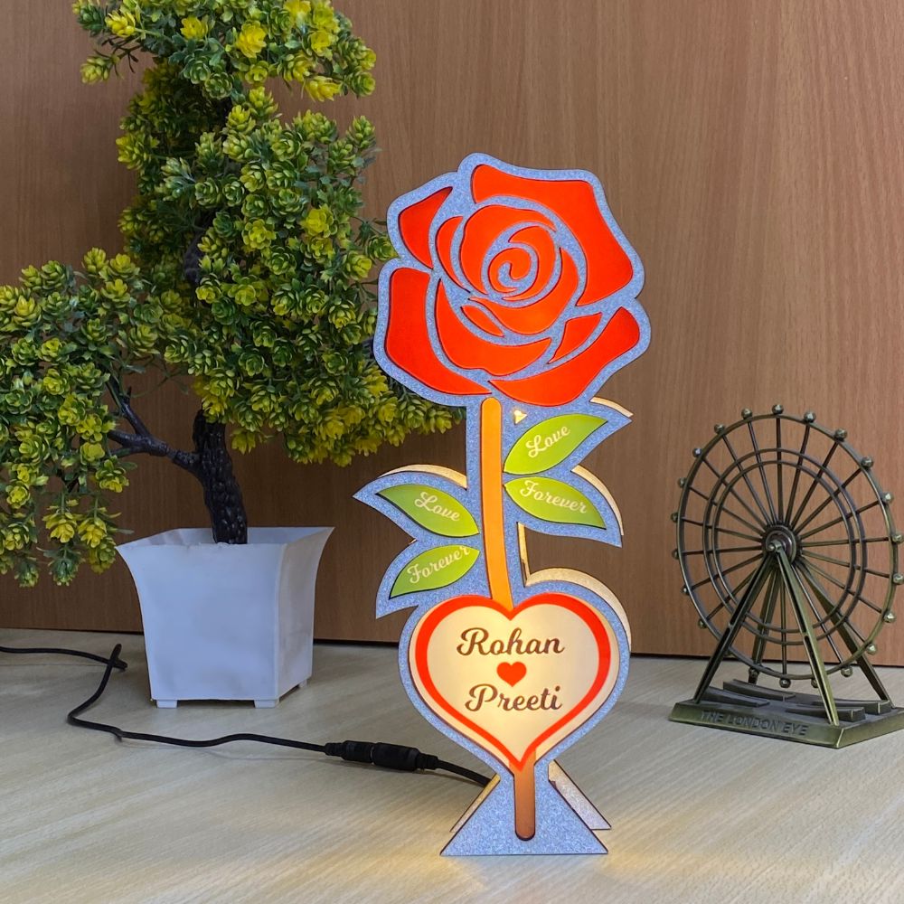 WEHATKE Customized Wooden Rose Flower