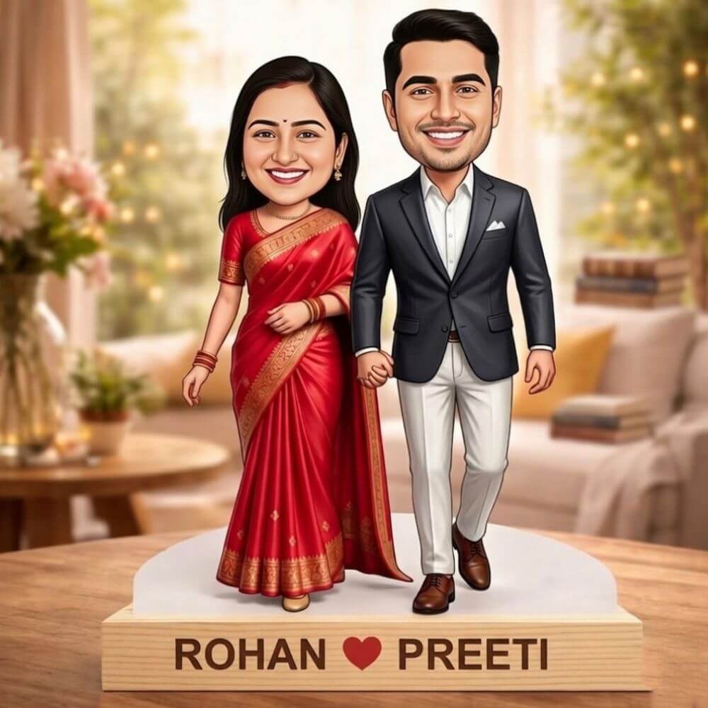 Couple Caricature Standee with Names