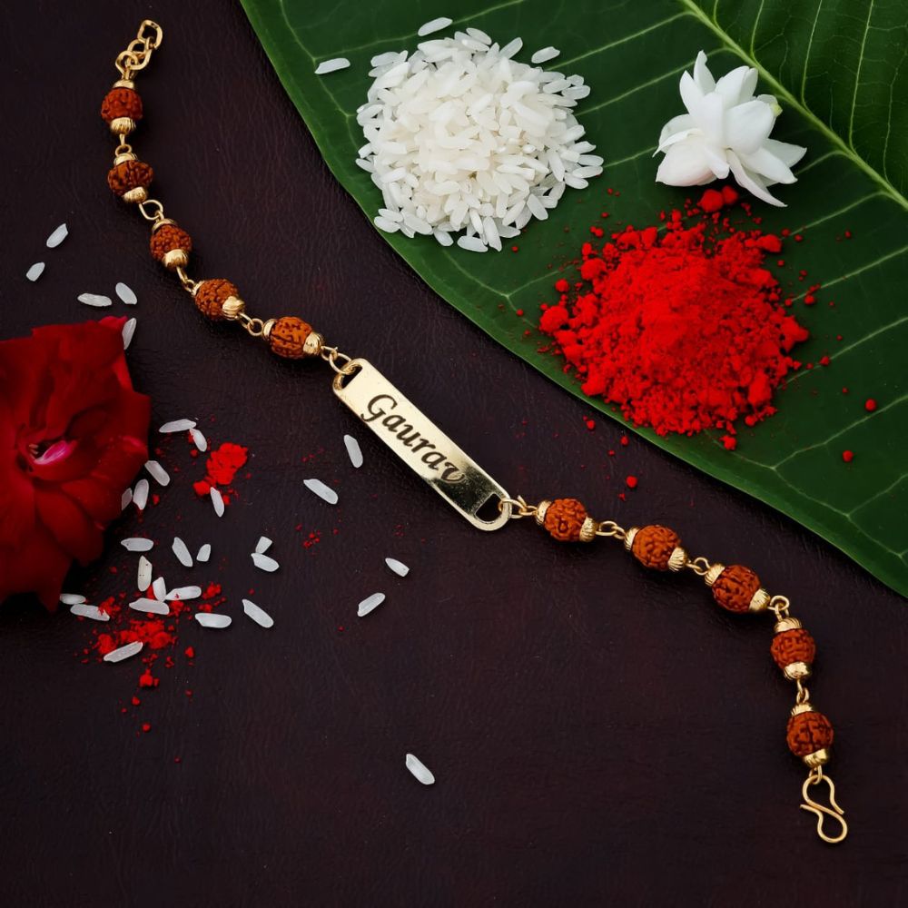 Personalized Wallet with Rakhi Bracelet