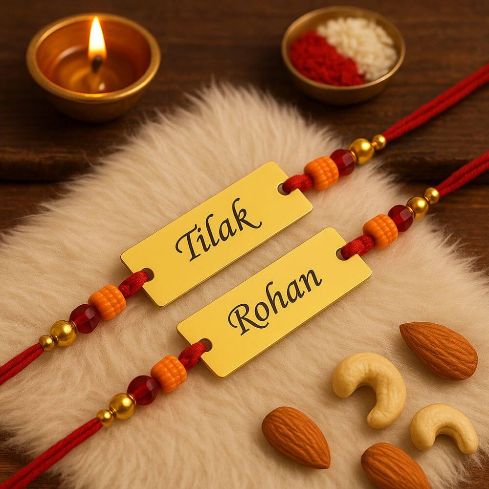 Metal Rakhi With Name Engrave