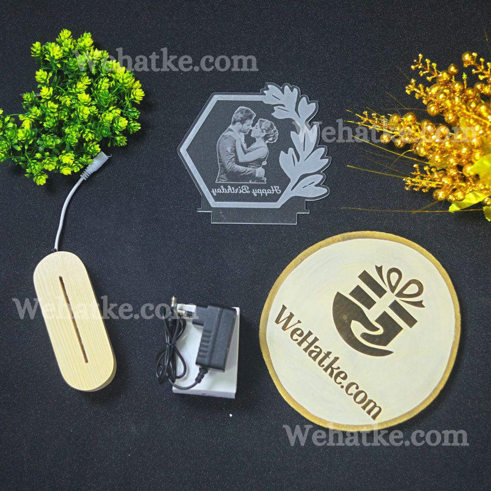 Personalized Leaf 3D illusion Lamp Gift