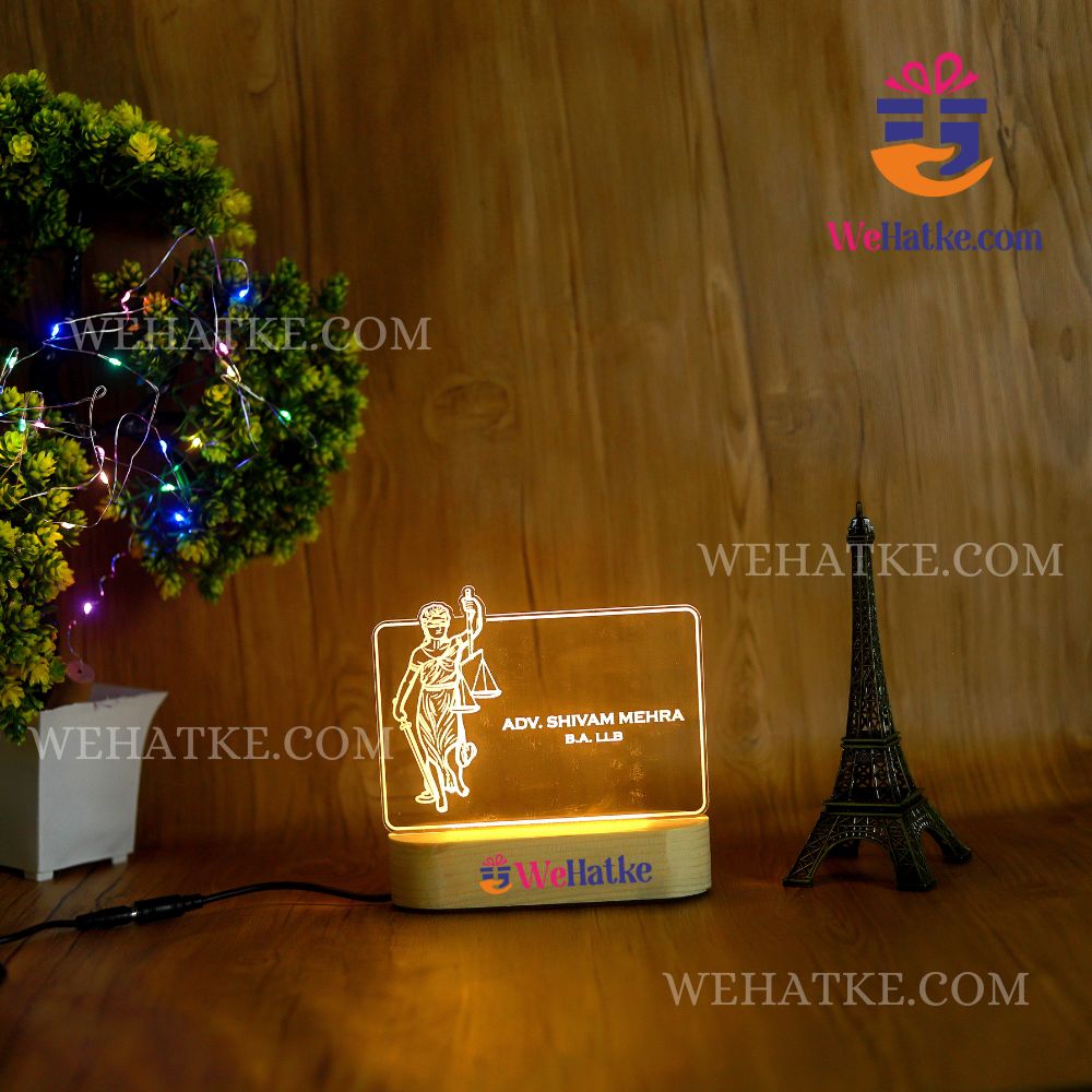 Customized 3D illusion lamp for Lawyers & advocates