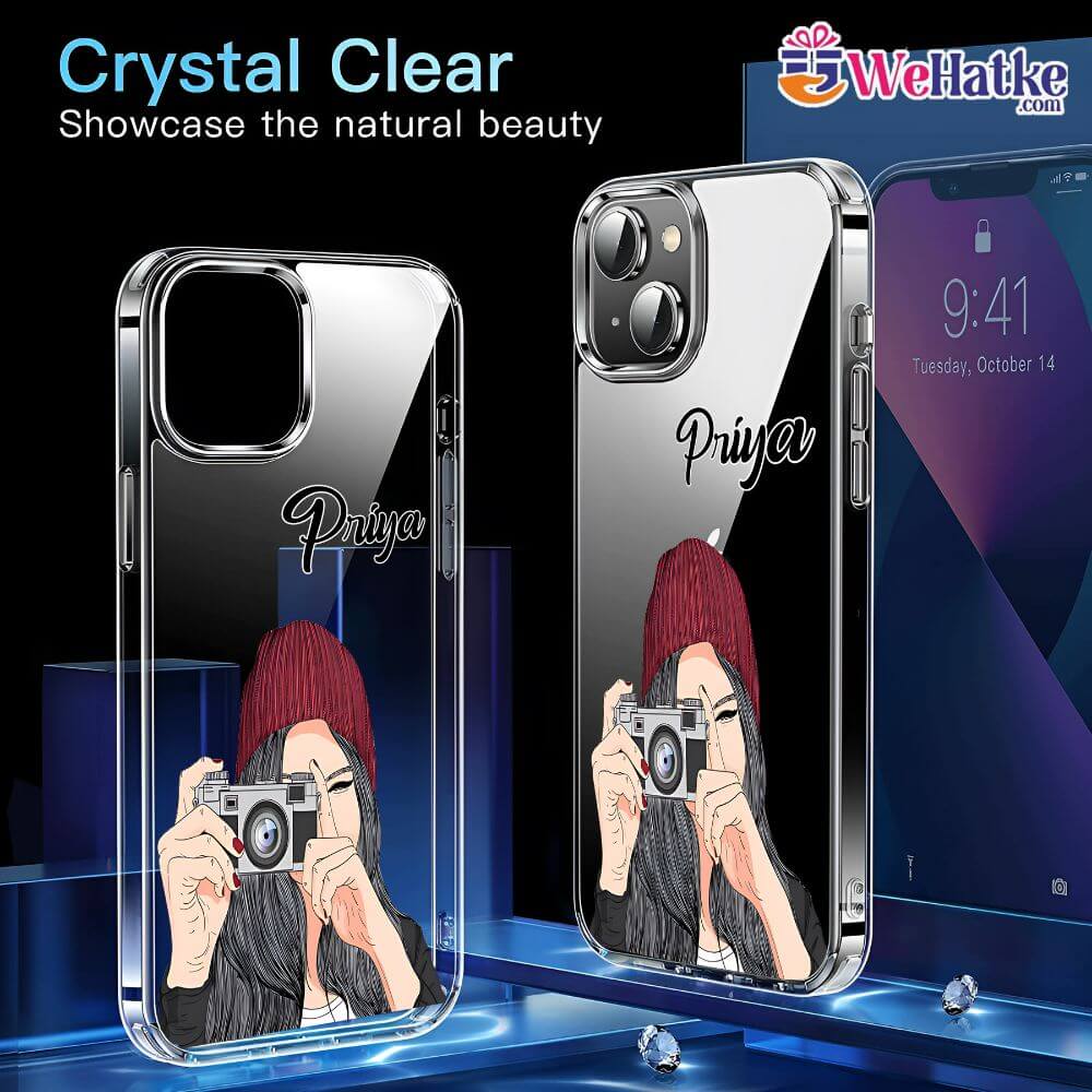 Customized Back Case For Girl With Vintage Camera