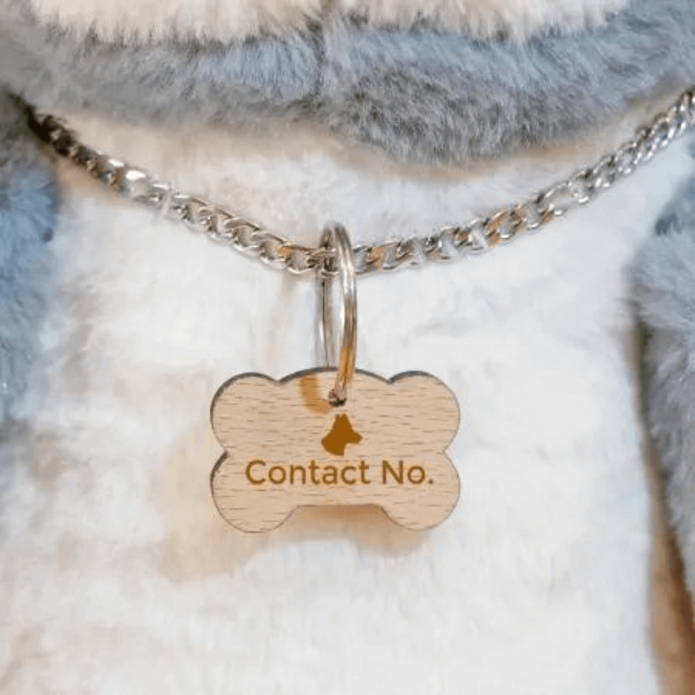 Engraved Bone Shaped Pet Tag