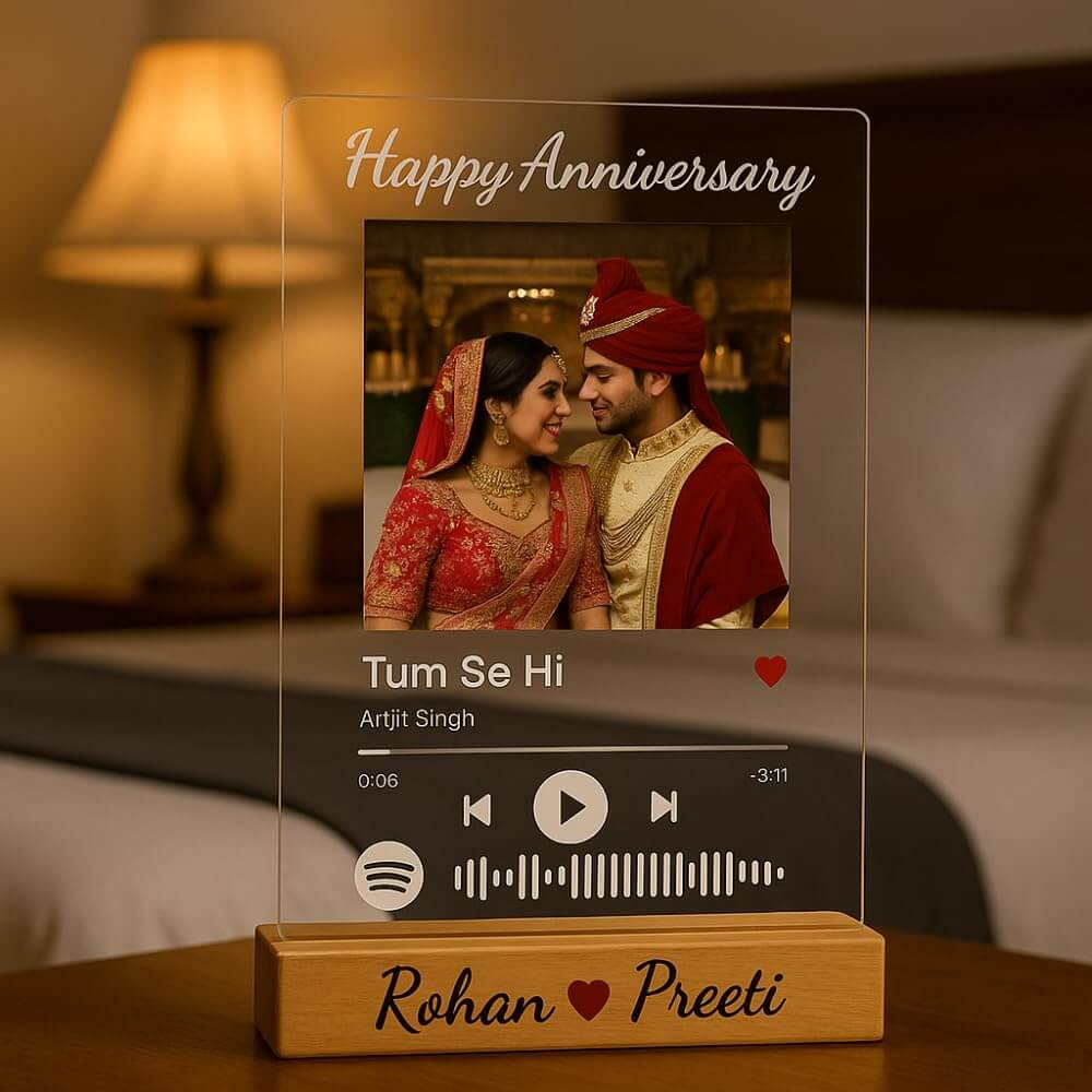 Spotify Acrylic Plaque with Wooden Stand