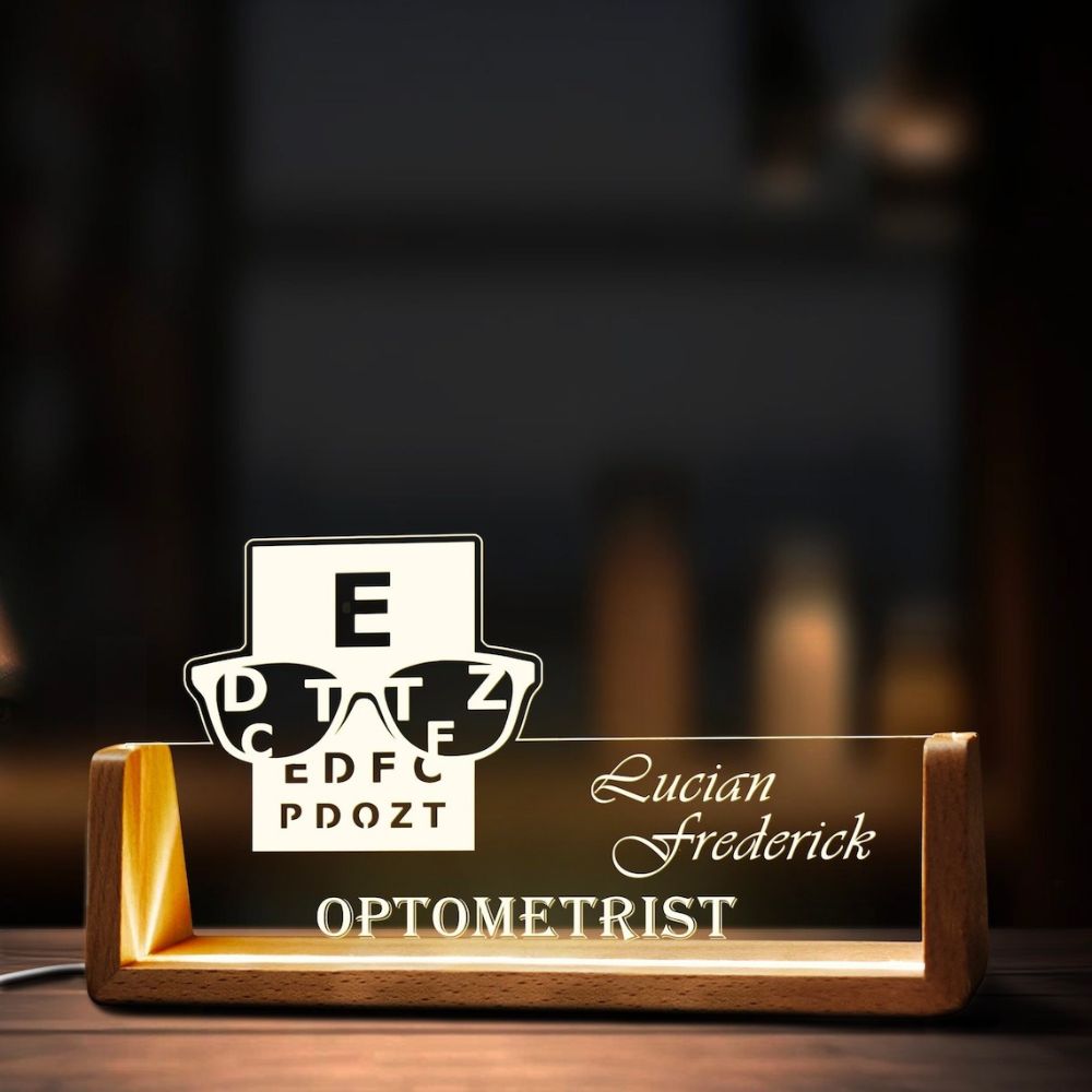 customized Optometry Desk Name Plate