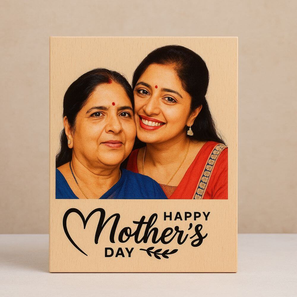 Personalized Happy Mother's Day Wooden Photo Frame