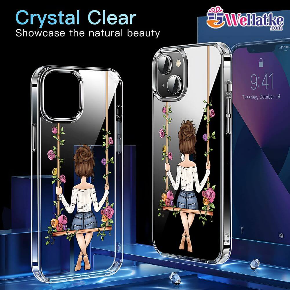 Customized Back Case For girl on Swing