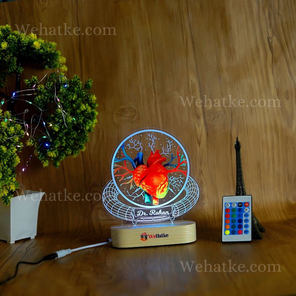 Cardiologist Gift 3D Led Lamp,Heart Specialist Doctor Gift