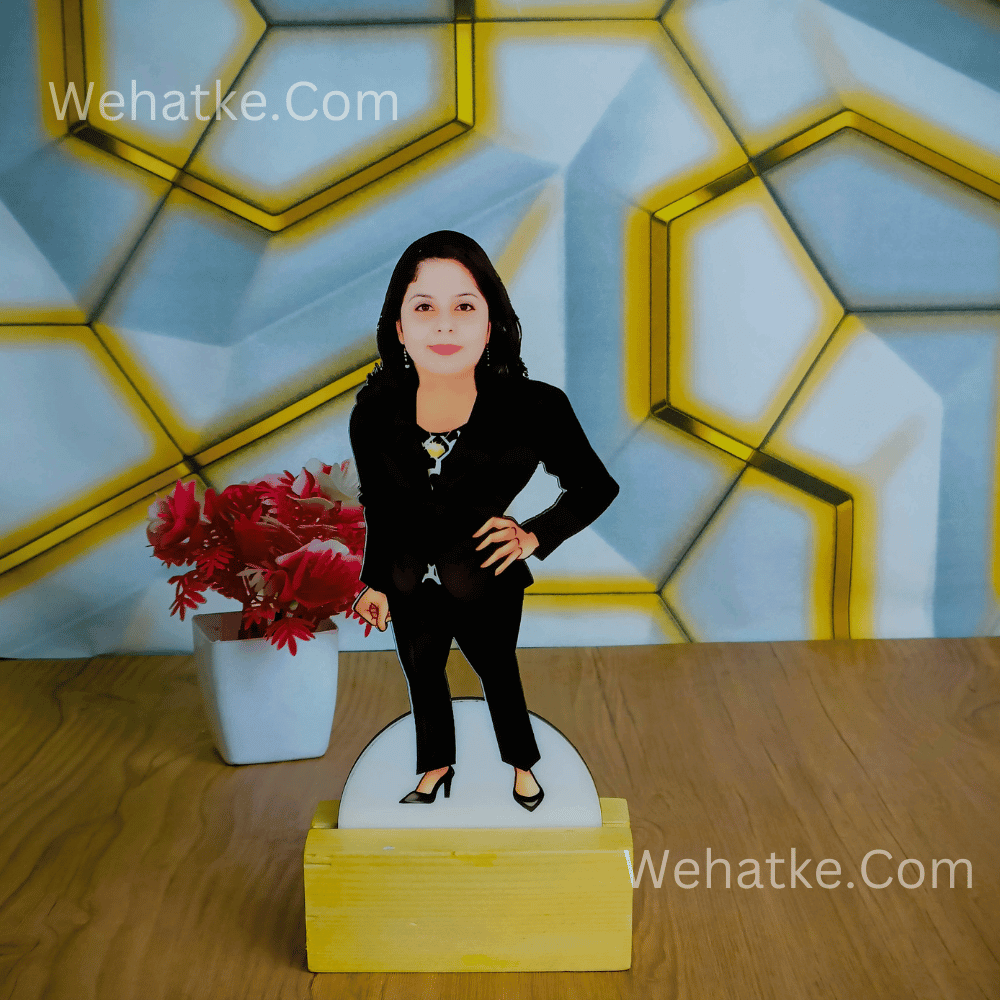 Customized Business WomenCaricature With Name And Photo