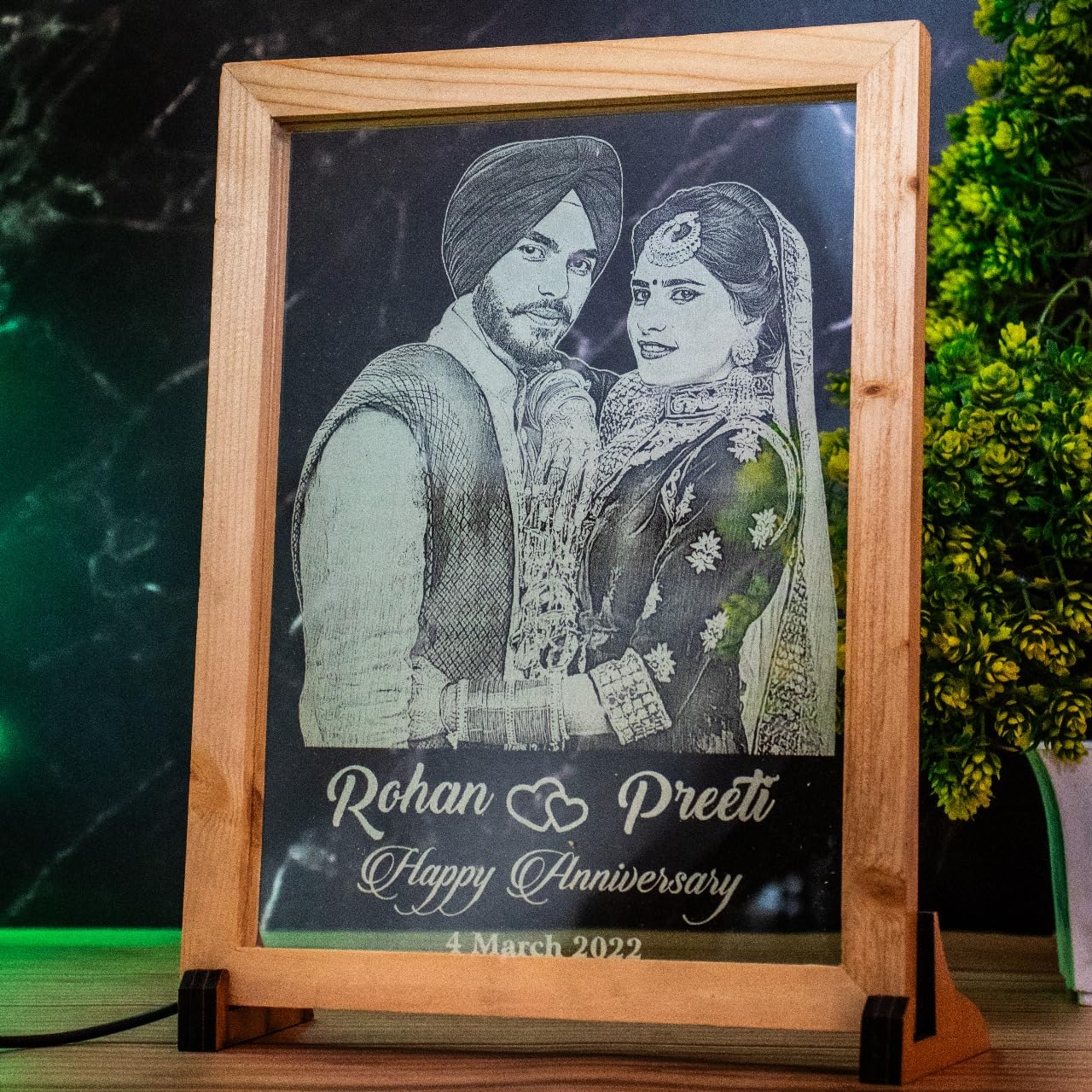 Engraved Photo Frame With Date