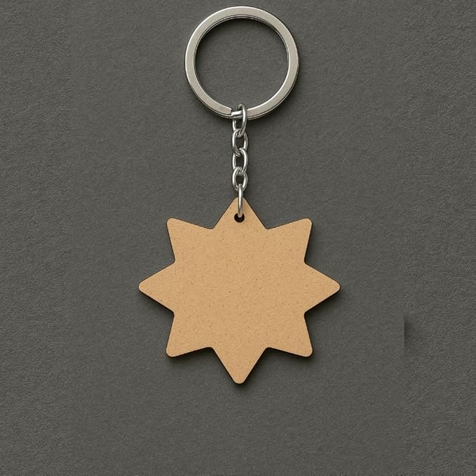 Blank MDF Keychain for Painting, Art & Craft