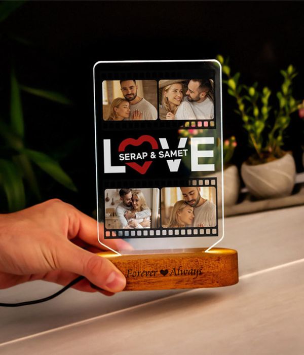 Customized LED Love name frame with name & photo