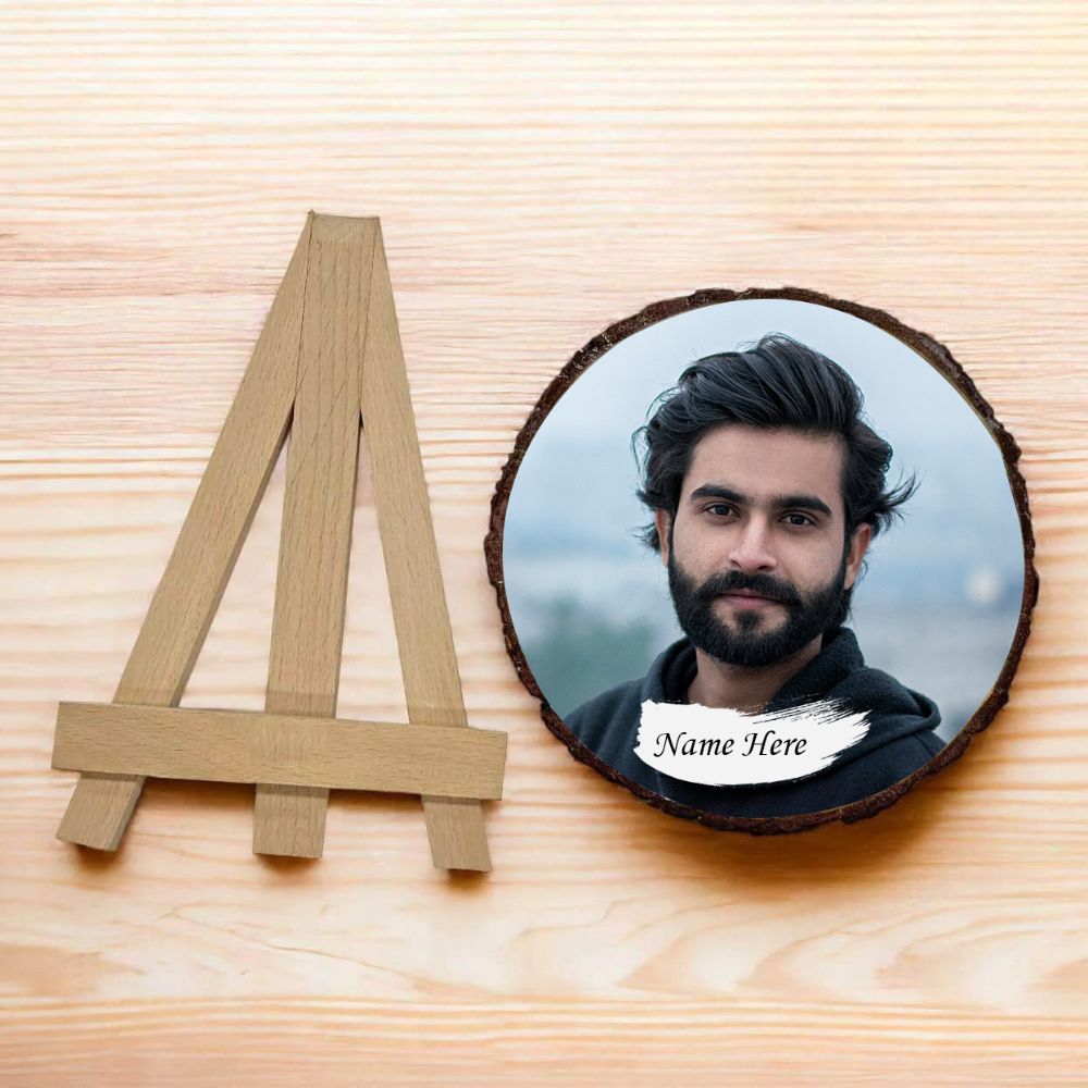 Personalized Wooden Log Frame For Mens