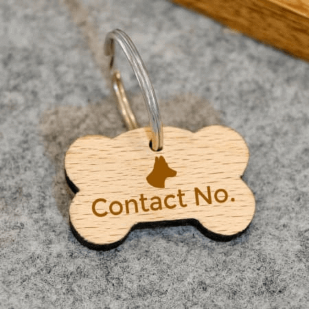 Engraved Bone Shaped Pet Tag