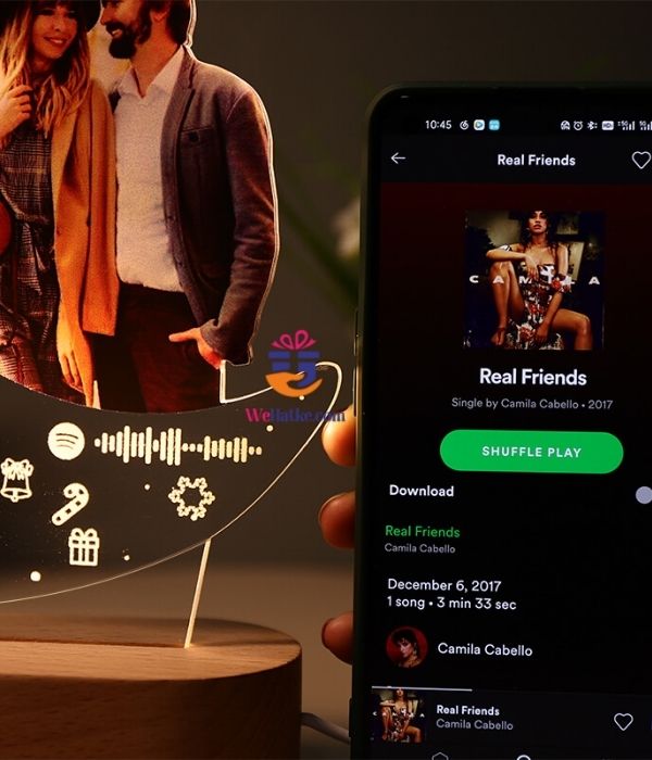 Customized Couple Spotify Moon with Photo
