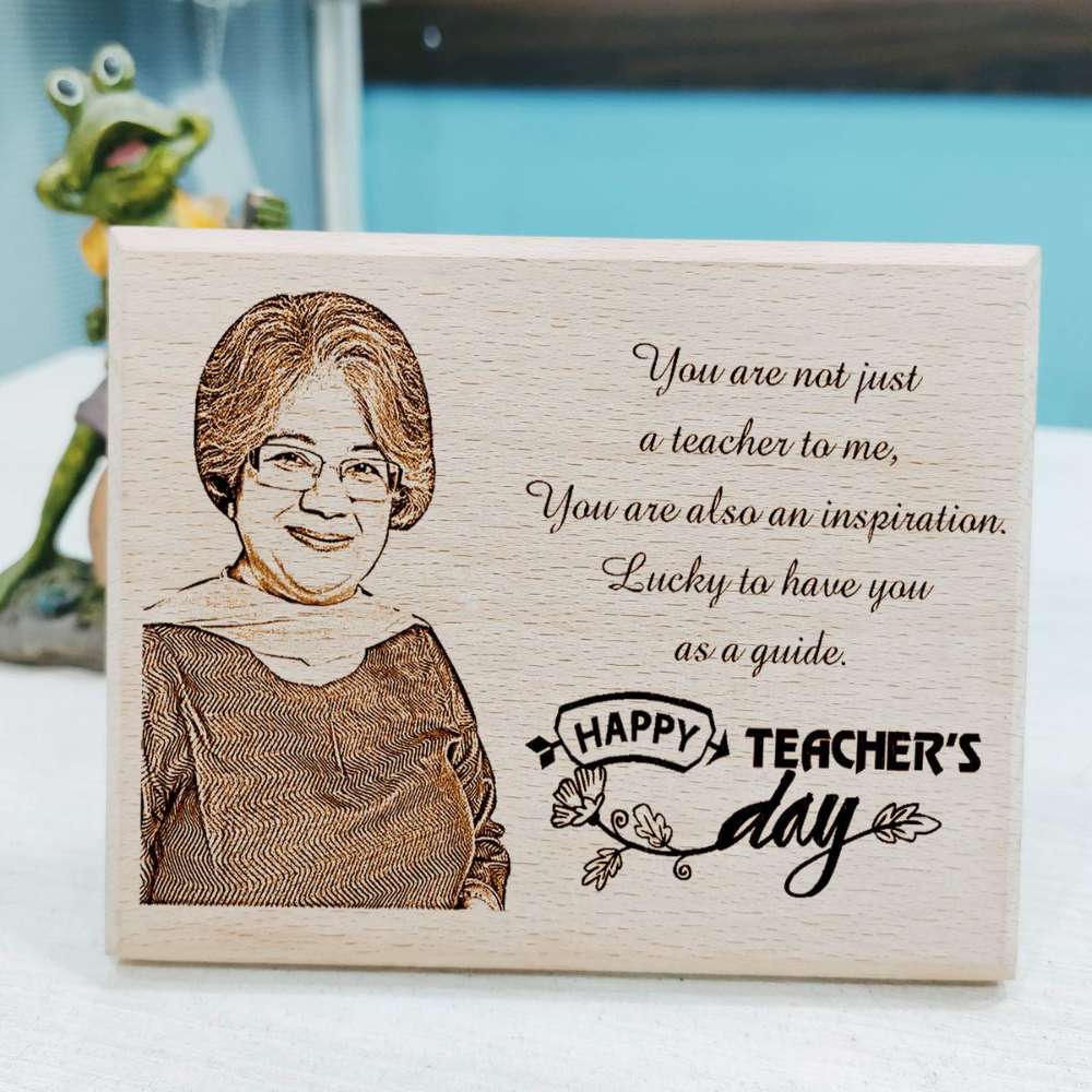 Wooden Plaque Teachers Day Gift for Mam