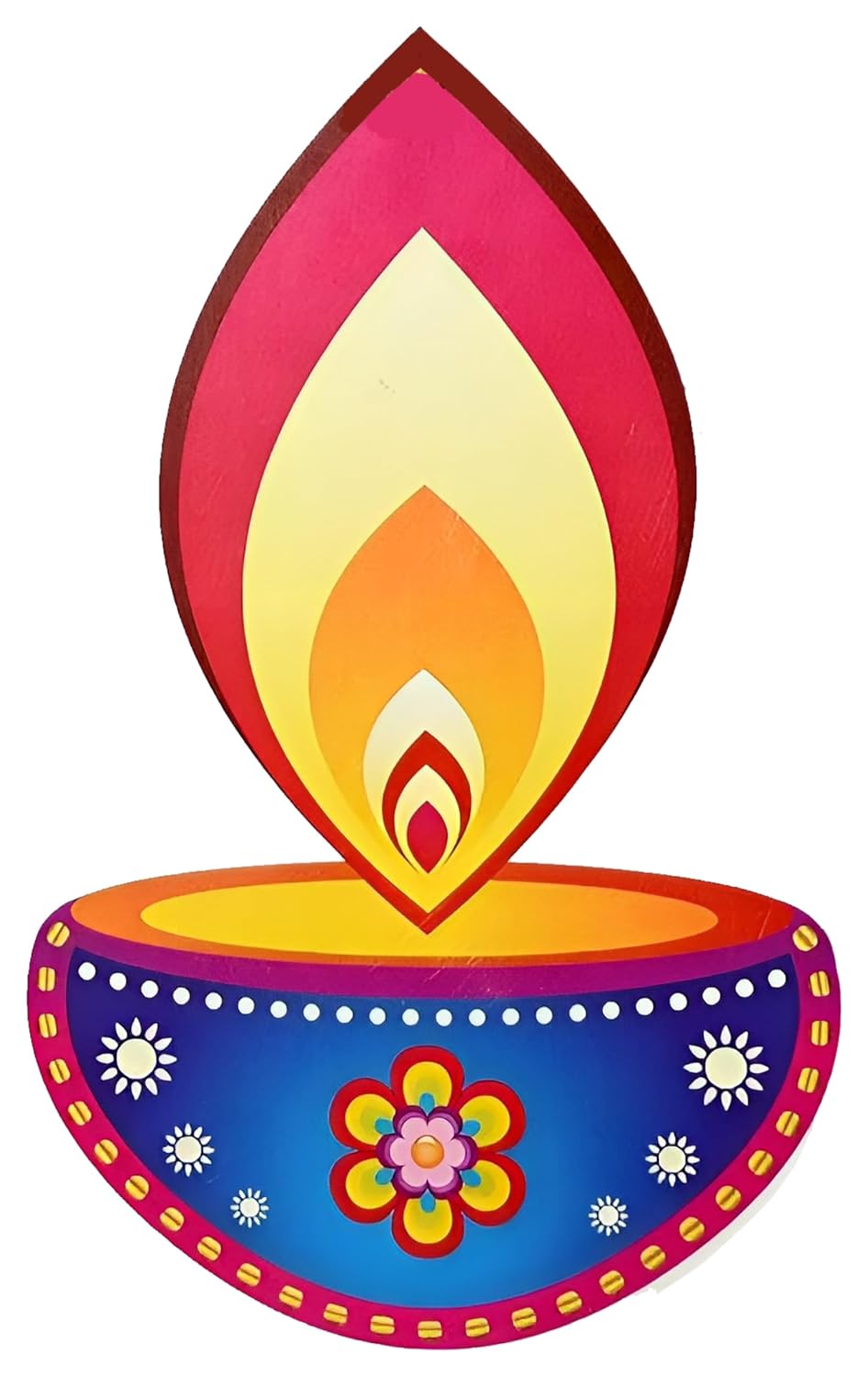 Paper Hanging Deepak for Diwali Decoration Pack Of 10