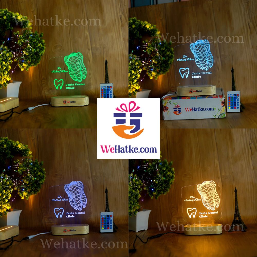 Customized Dentist tooth lamp with logo & name