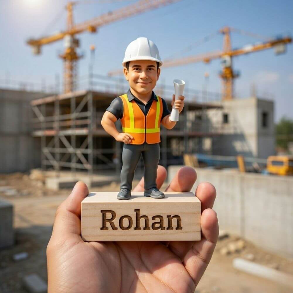 Custom MDF Engineer Standee Caricature