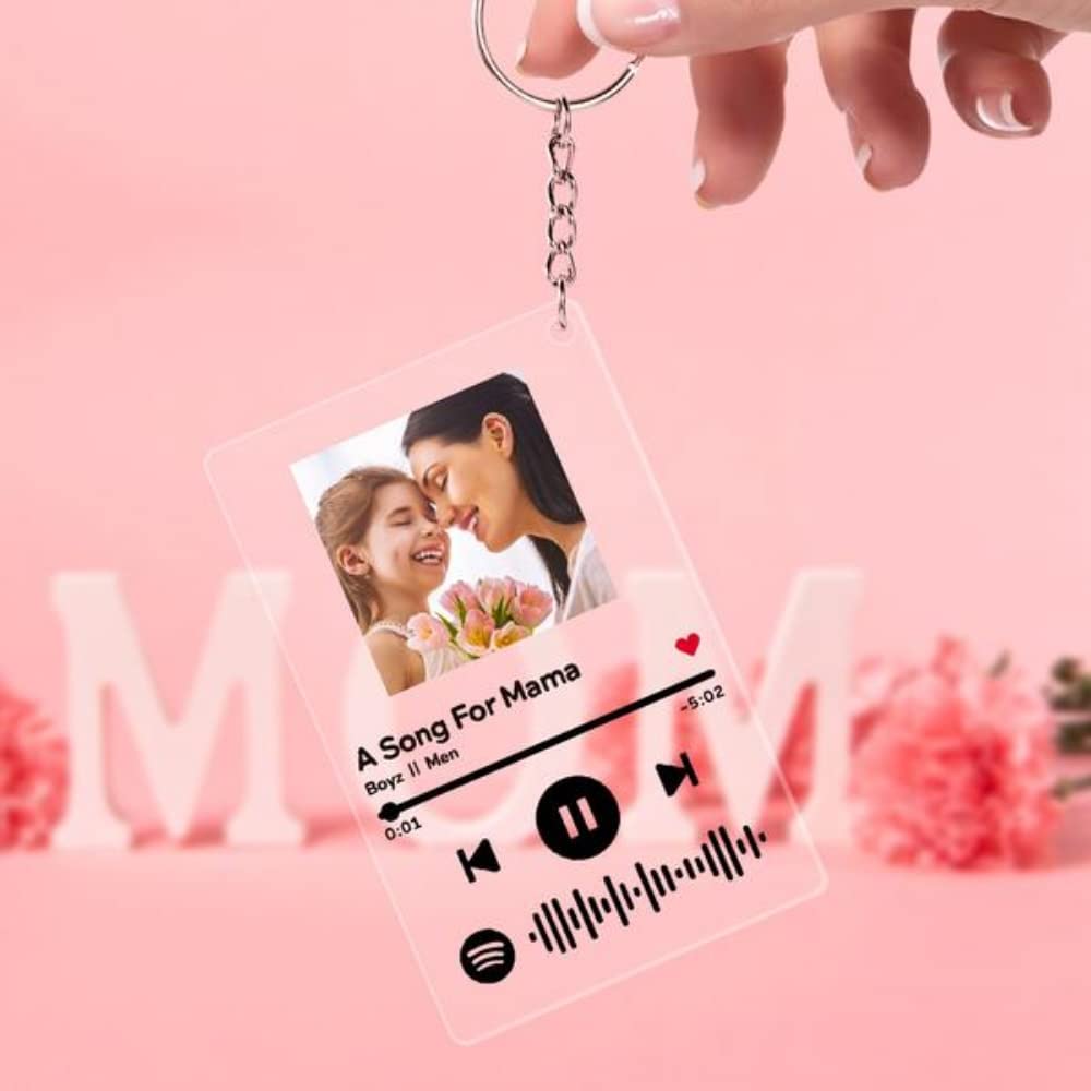Custom spotify Song Keychain with photo