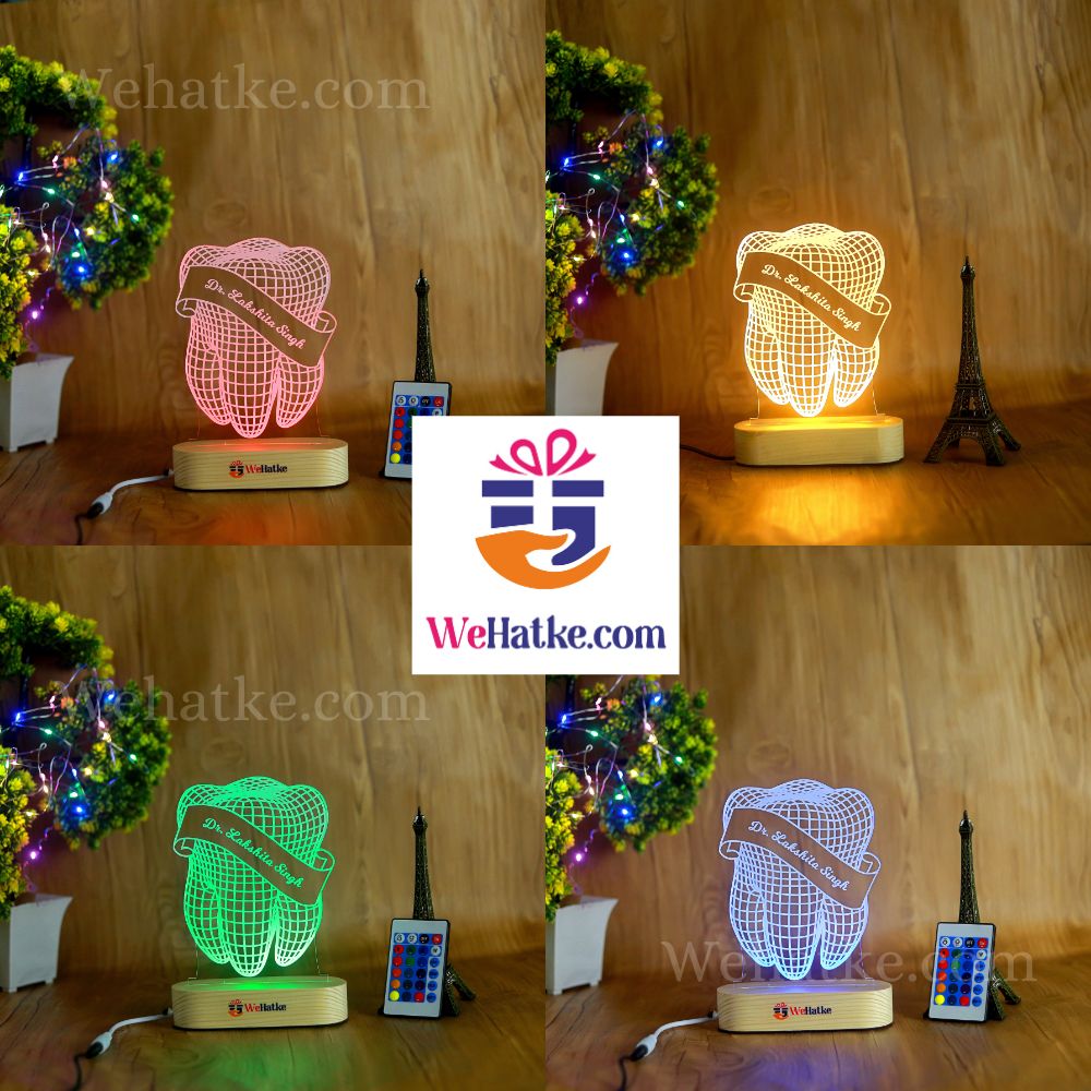 Customized Dentist teeth frame with name