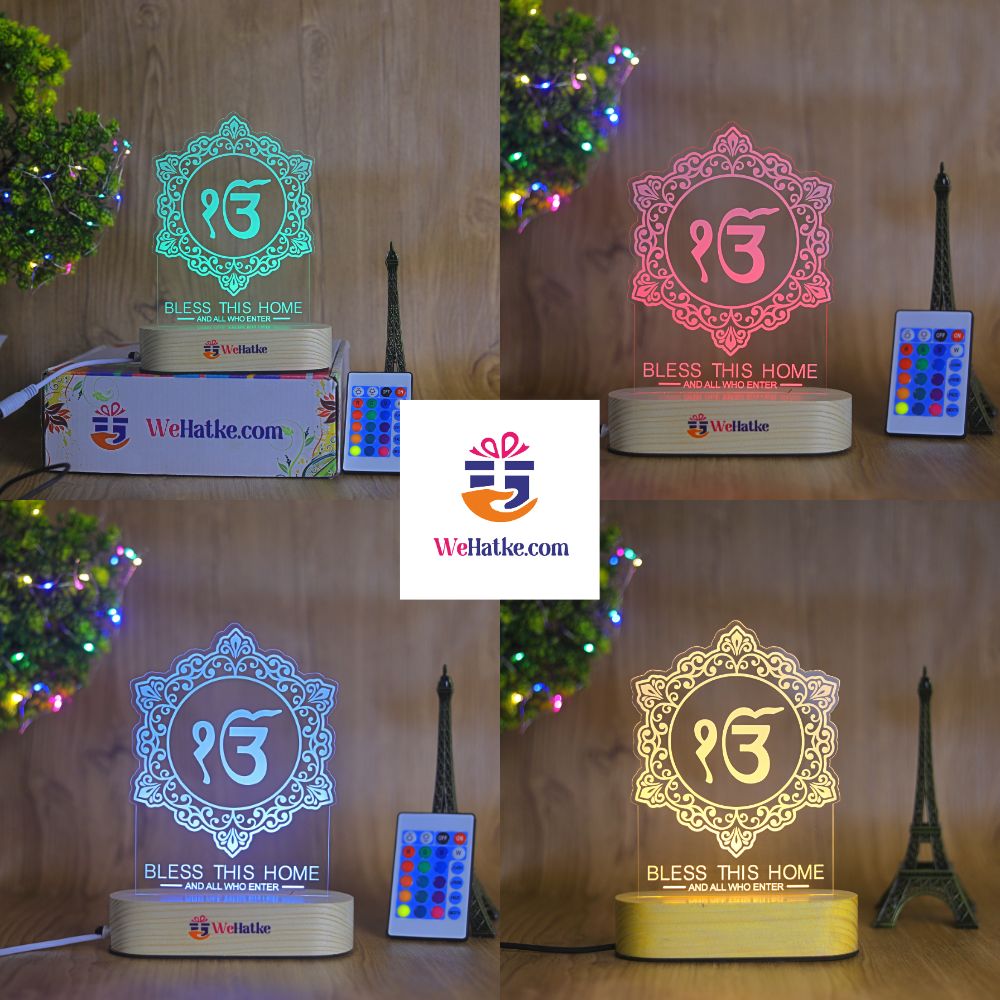 Ik Onkar Waheguru 3D Illusion lamp