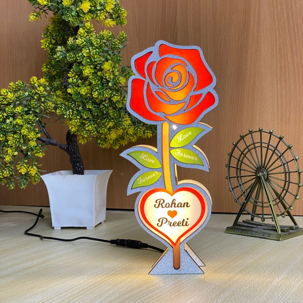 WEHATKE Customized Wooden Rose Flower