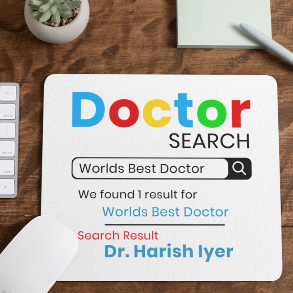 Personalized Doctor Search Result Art Mousepad