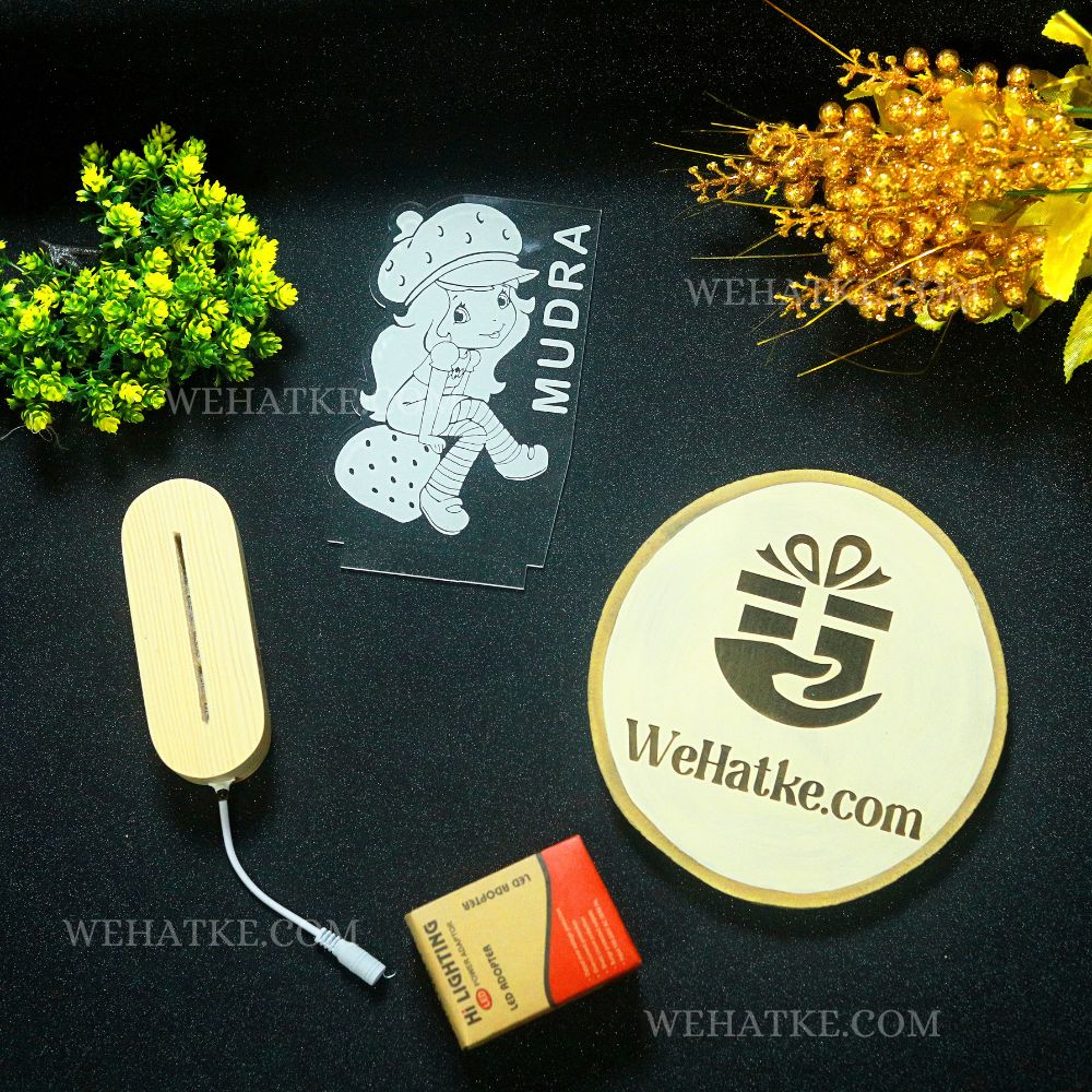Customized cute girl led lamp for kids room decor