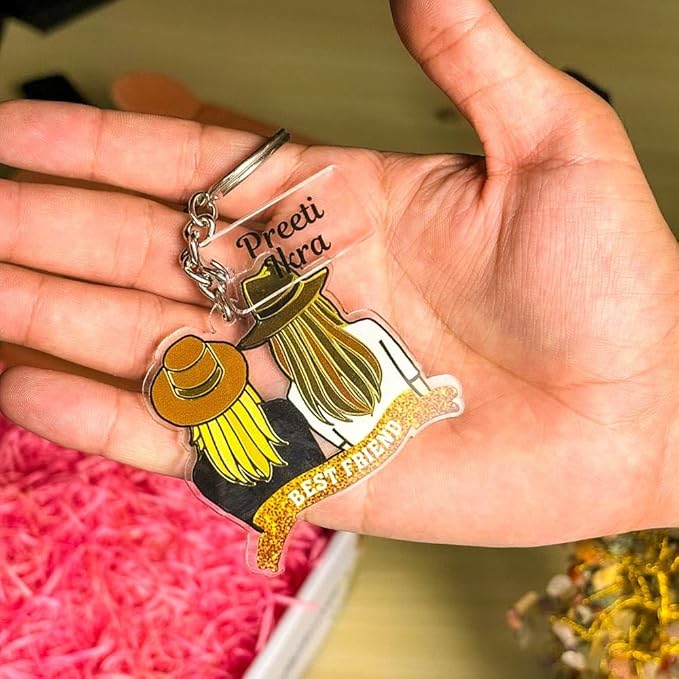 Bestie Keychain with Names
