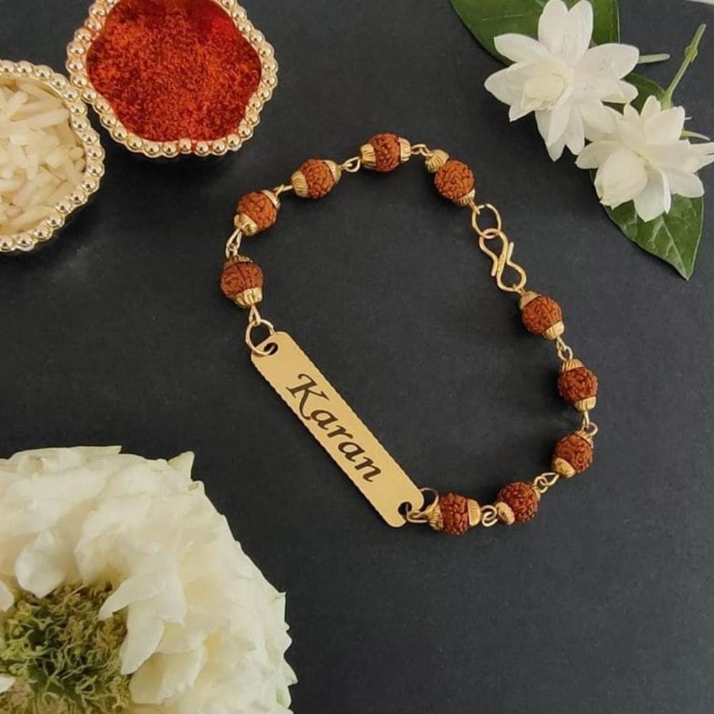 Personalized Wallet with Rakhi Bracelet