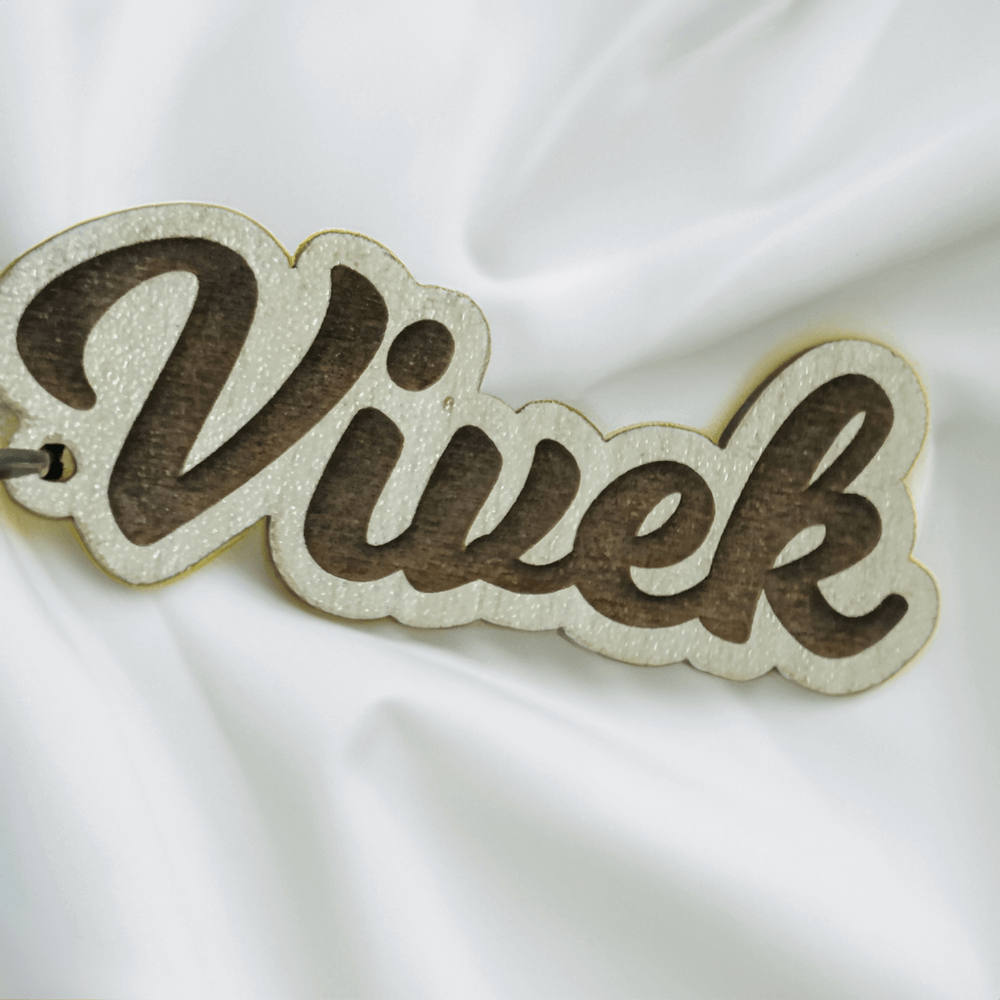 Name cuting & engrave keychain