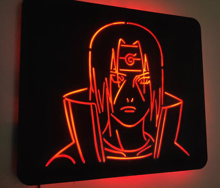 Itachi Uchiha Naruto Wall Hanging LED Frame