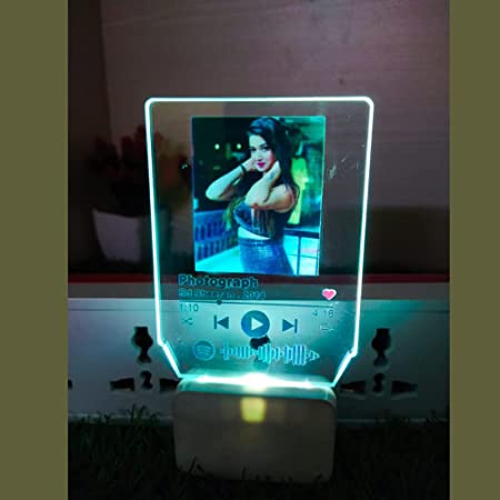 Customized Multicolor Spotify Plaque with 7 Color Changing LED Light