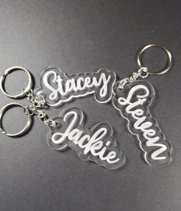 Customized Acrylic cutting keychain