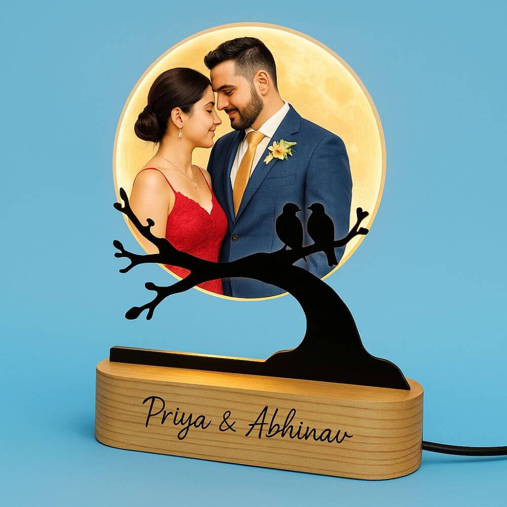 Customized Moon Lamp For Couple