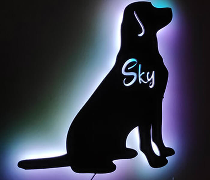 Dog Lovers Wall Hanging Led Frame