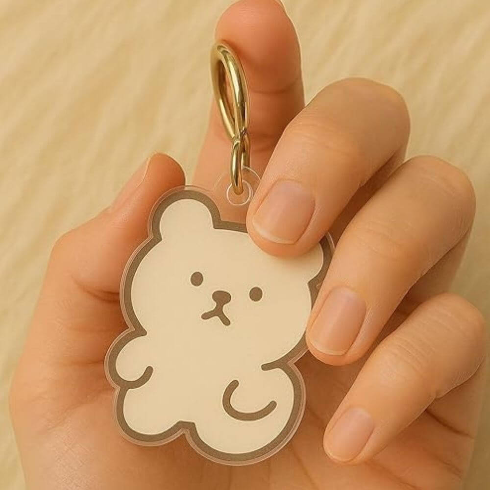 Cartoon Bunny & Bear Keychain Combo
