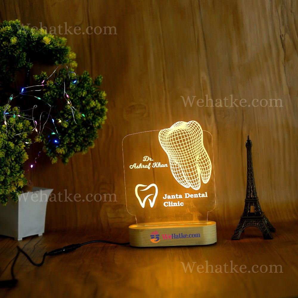 Customized Dentist tooth lamp with logo & name