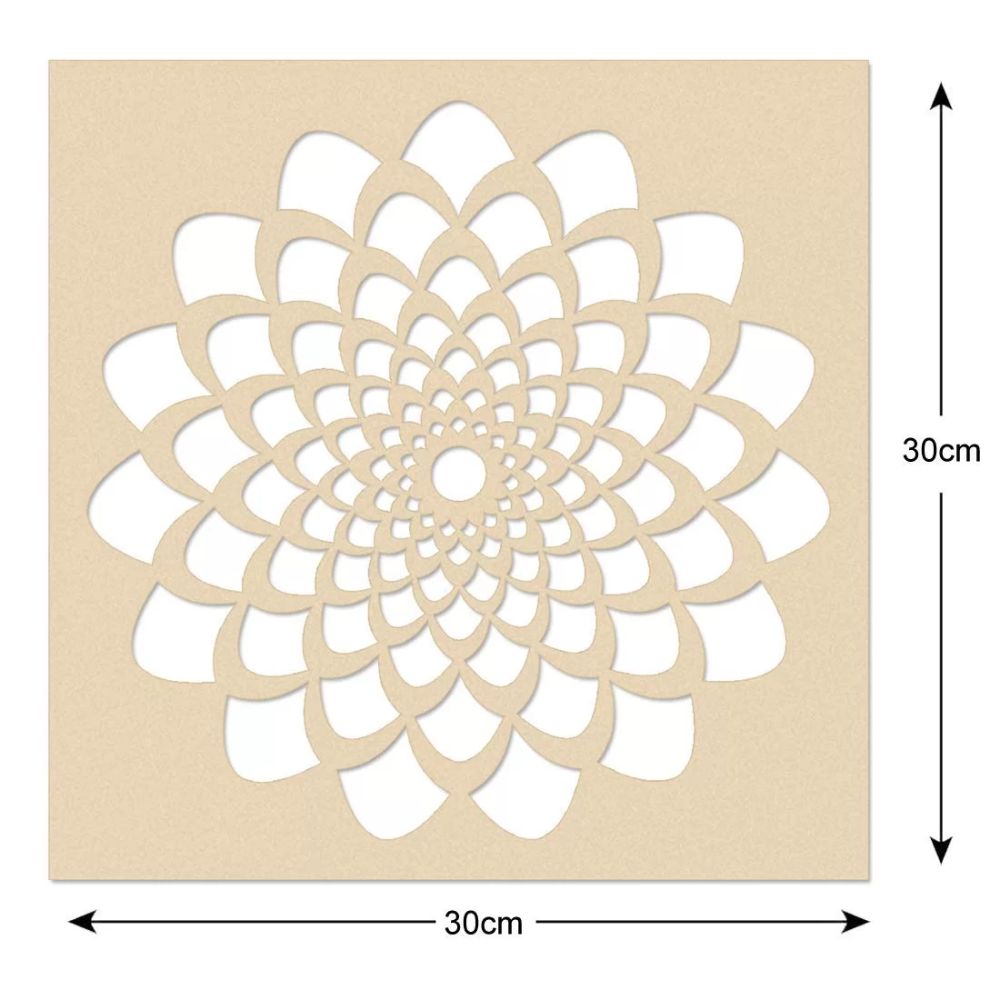 Floral Diya Rangoli Stencils for Diwali Decorations