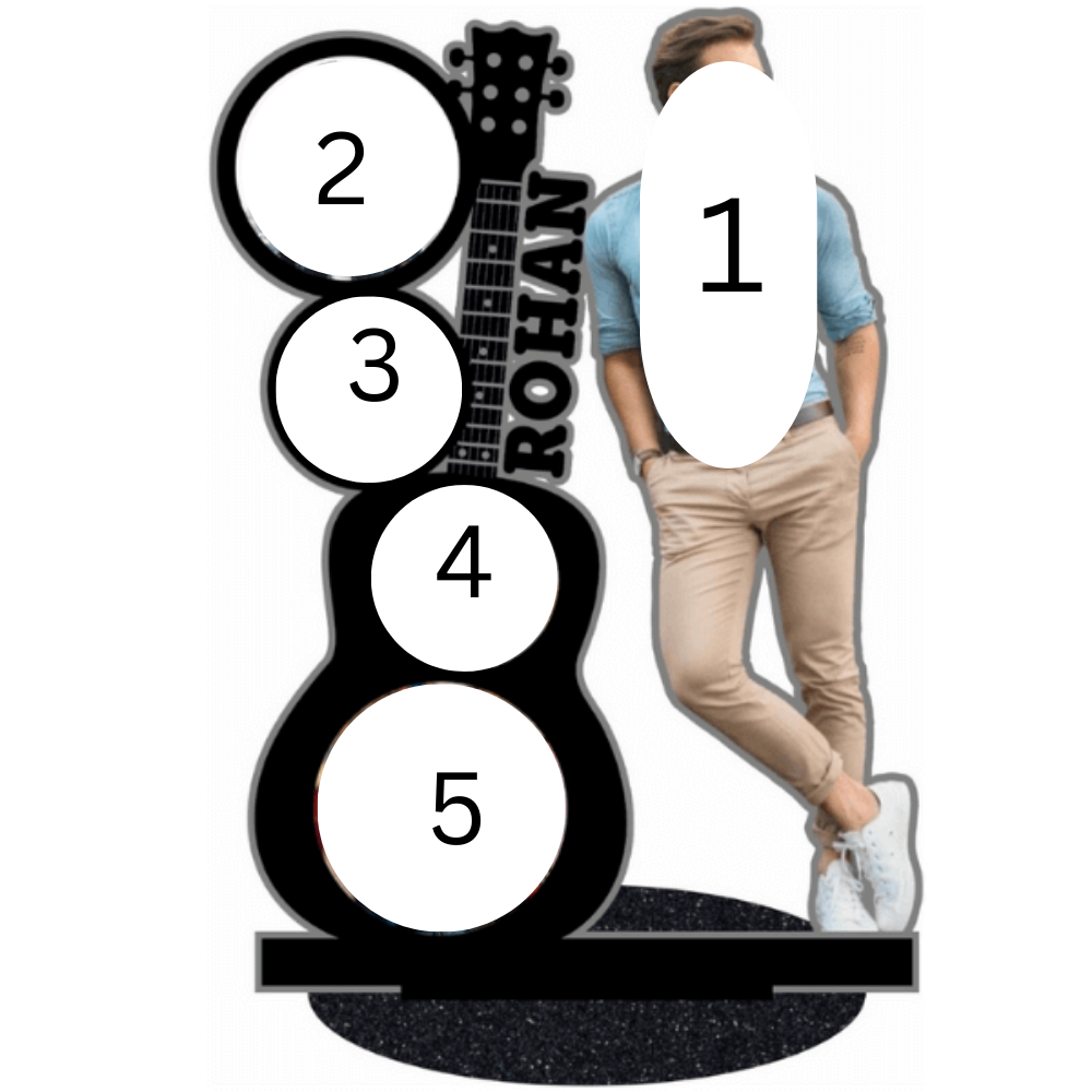 Customized guitar frame with photo
