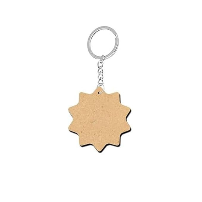 Blank MDF Keychain for Painting, Art & Craft