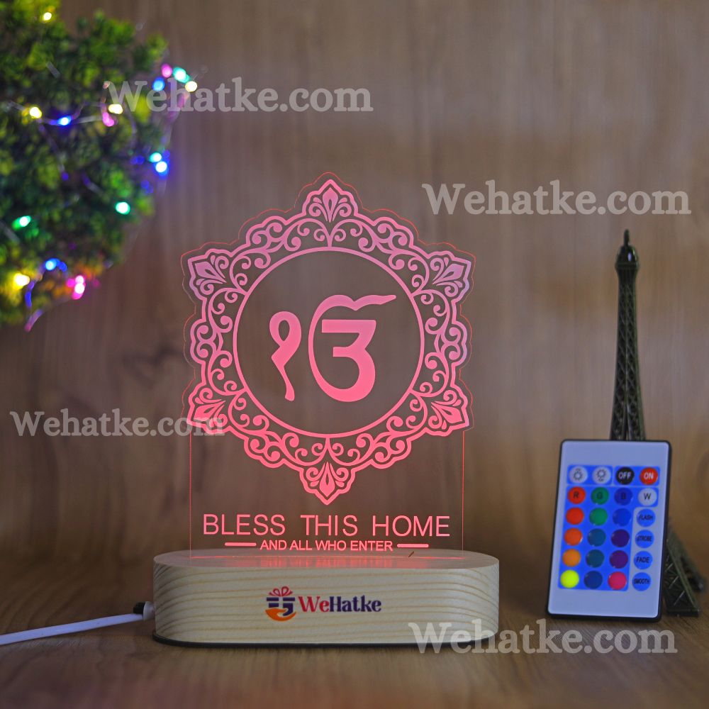 Ik Onkar Waheguru 3D Illusion lamp