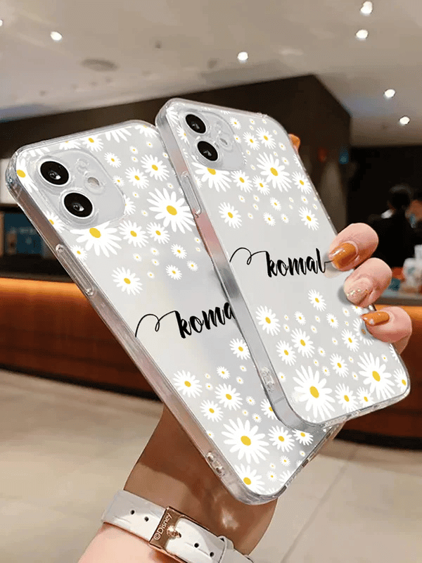 Flower Design with Name Phone Cover