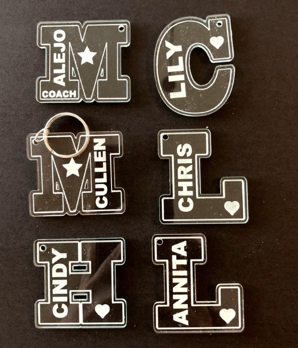 Customized Acrylic name keychain