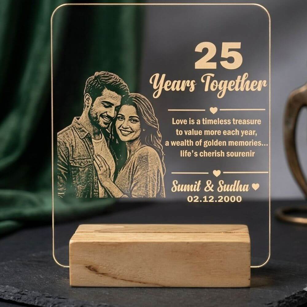 Personalized Anniversary LED Photo Lamp